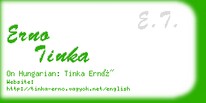 erno tinka business card